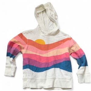Faherty Gray Pink Sunset Graphic Hoodie Size 4T
